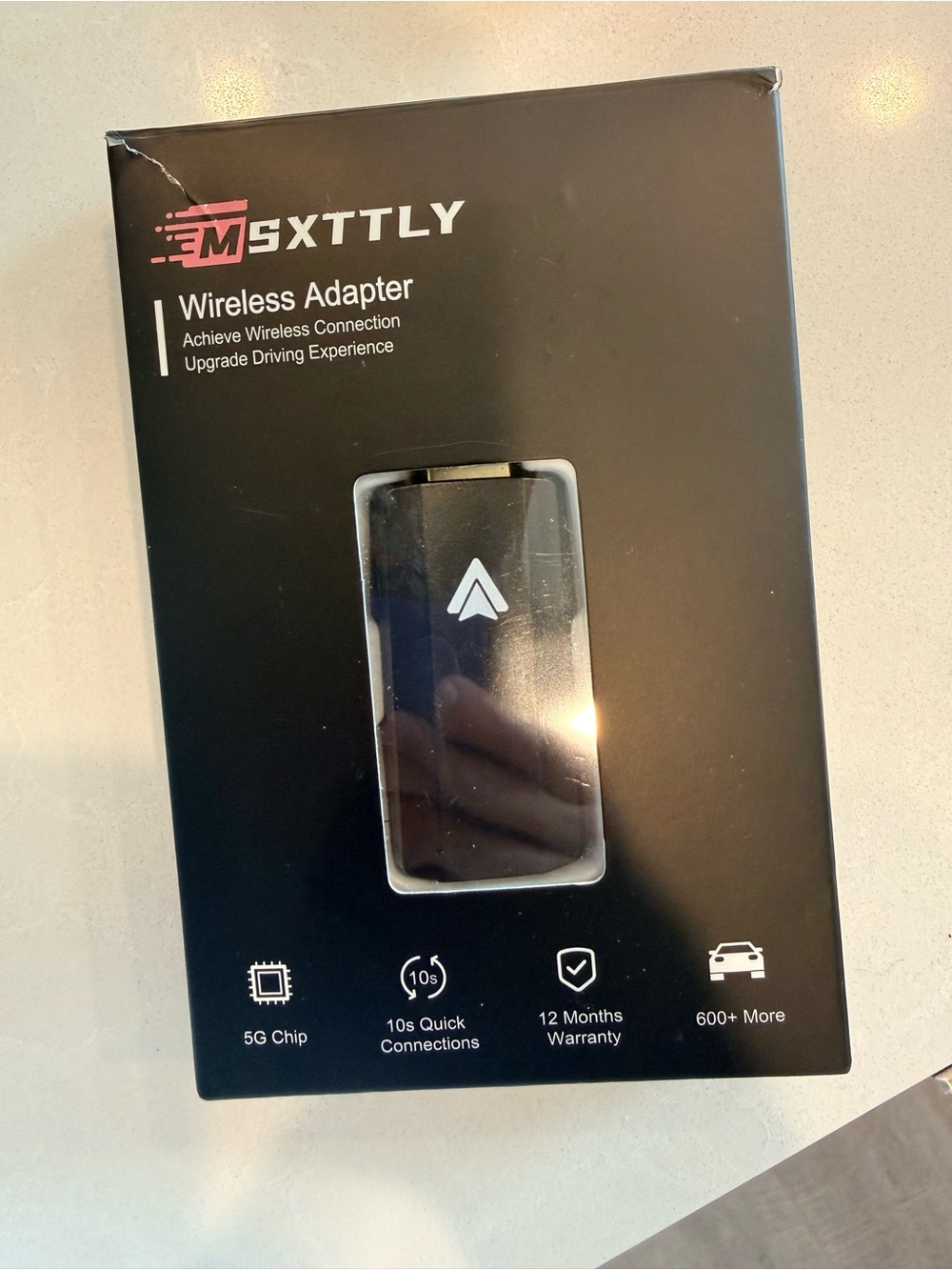 Black Wireless Adapter - Bluetooth/Wi-Fi Car Adapter